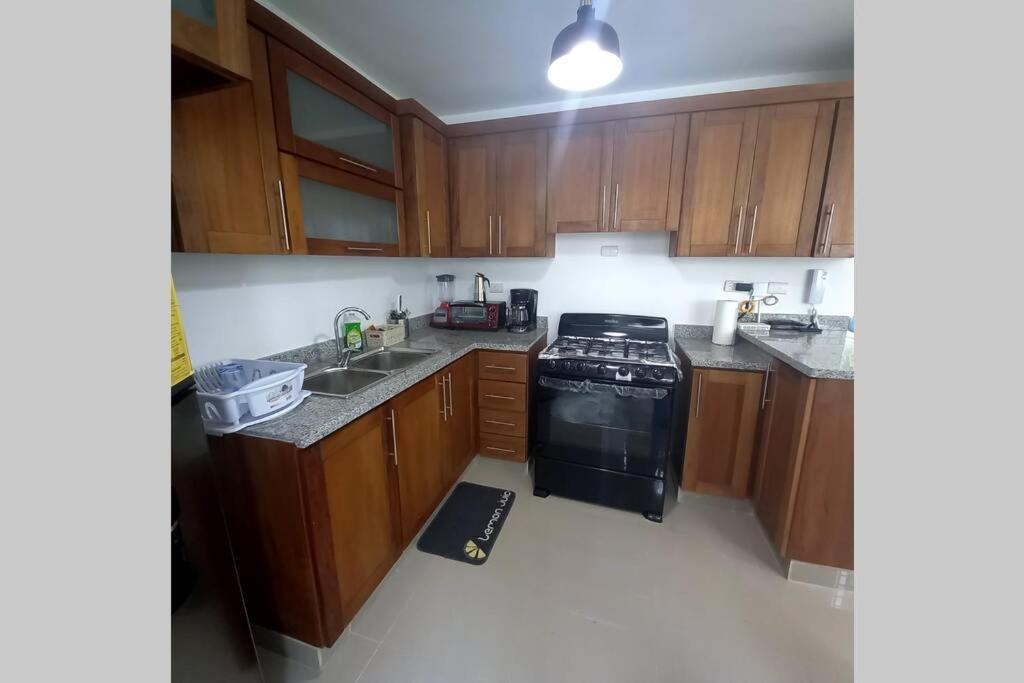 Confortable Apartamento De 3 Tres Habitaciones, Con Hermosa Vista De Area Verde, Ademas De Piscinas Y Juegos Infantiles En Area Recreativa サンティアゴ・デ・ロス・カバリェロス エクステリア 写真